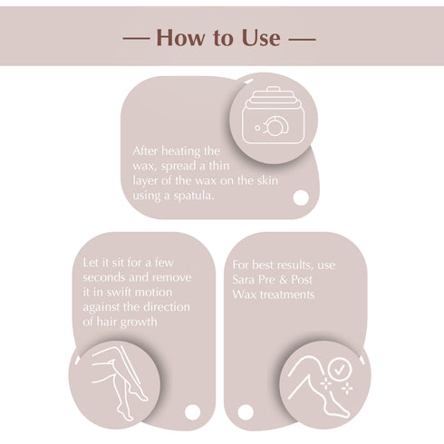 Sara Body Wax With Organic Cocoa |Professional Body And Intimate Hair Removal Wax | All Skin Types | Perfect For Men & Women